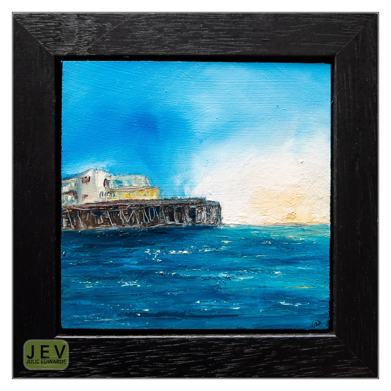 Worthing Pier from the sea - Oils on Panel