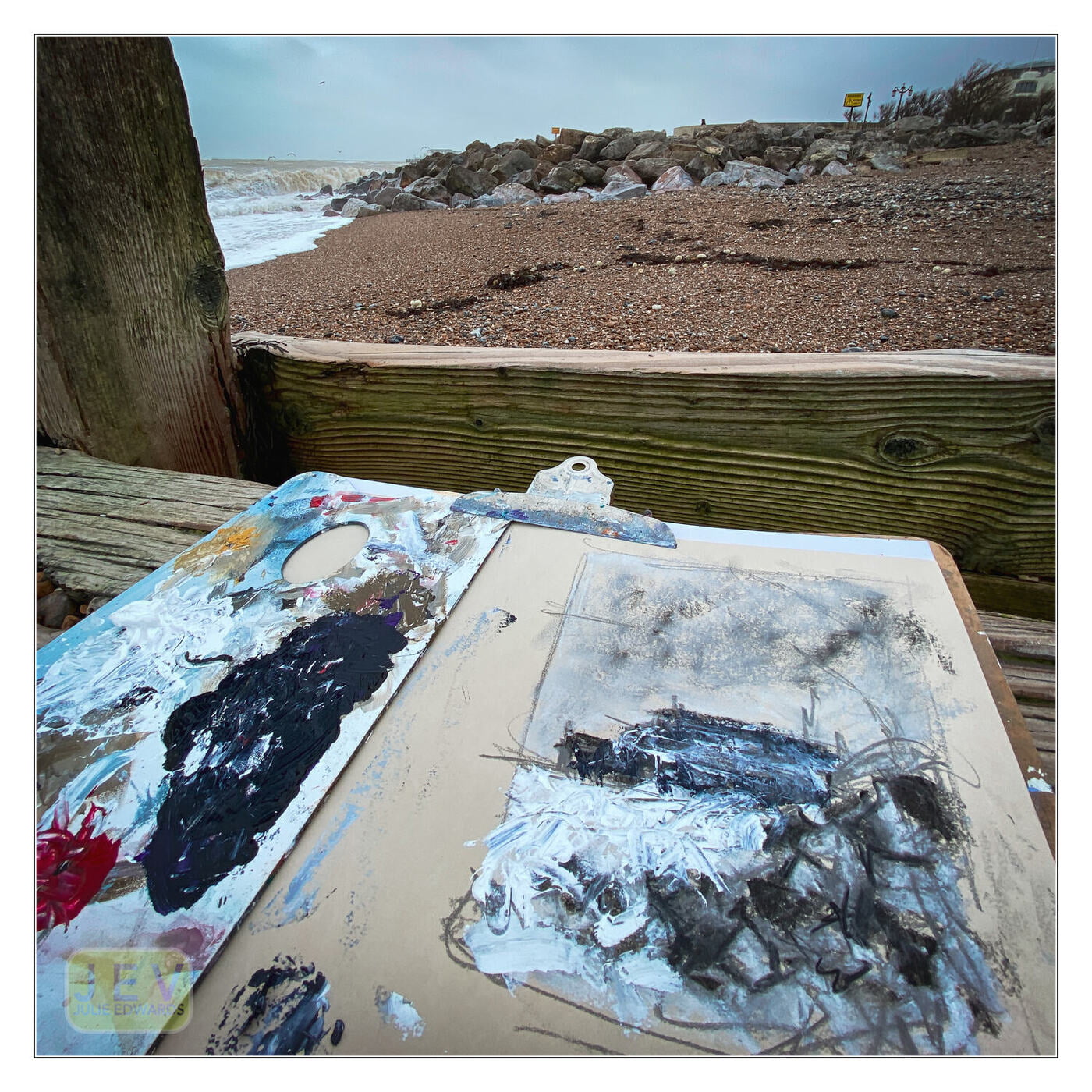 Winter 2021 - 5 “After Eunice 2, A bigger splash at Splash Point” - Seascape on Canvas Winter 2021 - 5 “After Eunice 2, A bigger splash at Splash Point” - Seascape on Canvas