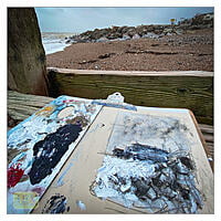 Winter 2021 - 5 “After Eunice 2, A bigger splash at Splash Point” - Seascape on Canvas