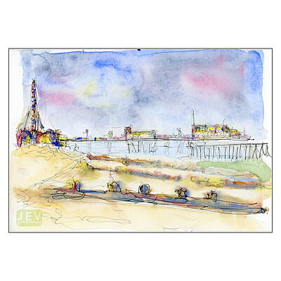Colourful Worthing - Watercolour Print