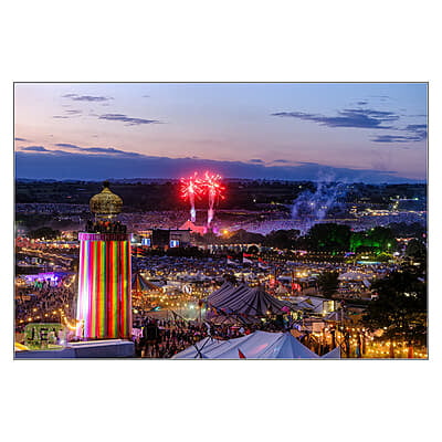 Glastonbury Saturday 2024 from the Hill