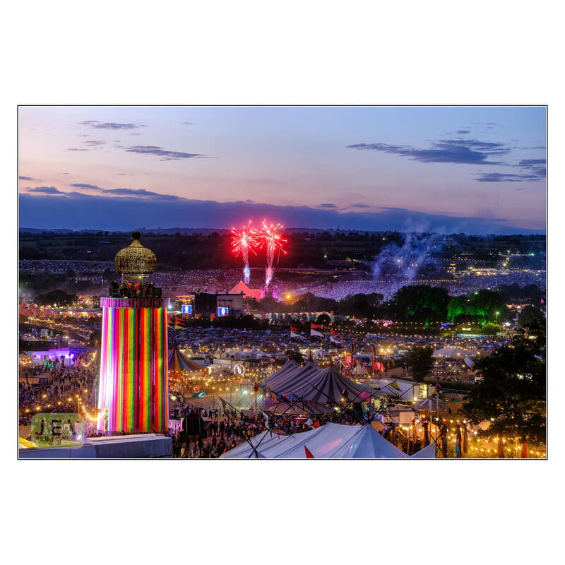 Glastonbury Saturday 2024 from the Hill Glastonbury Saturday 2024 from the Hill
