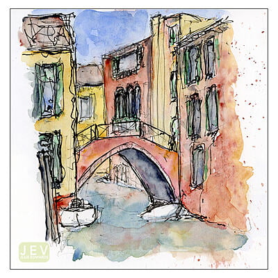 Copy of Venice Watercolour Print - Rio di Santa Ternita
