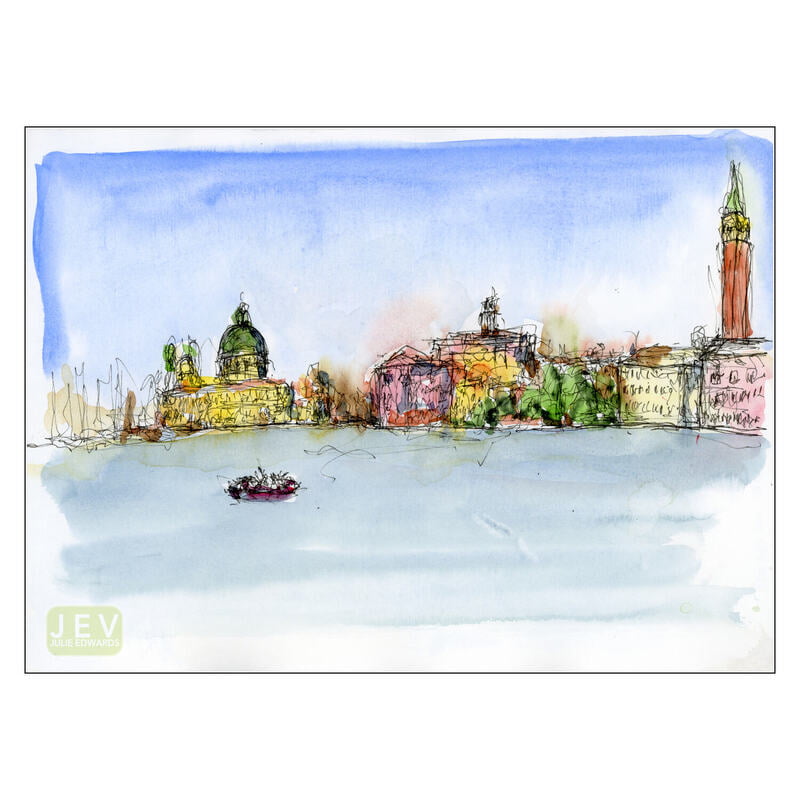 Venice Watercolour: View from Giardini Venice Watercolour: View from Giardini